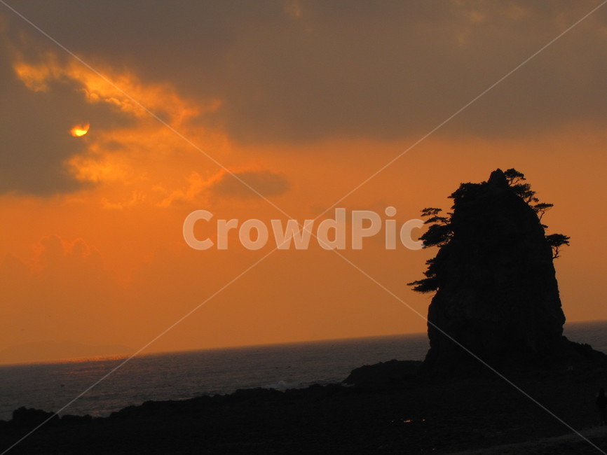 일몰,해수욕장,꽂지,황혼,sunset,붉은하늘,노을