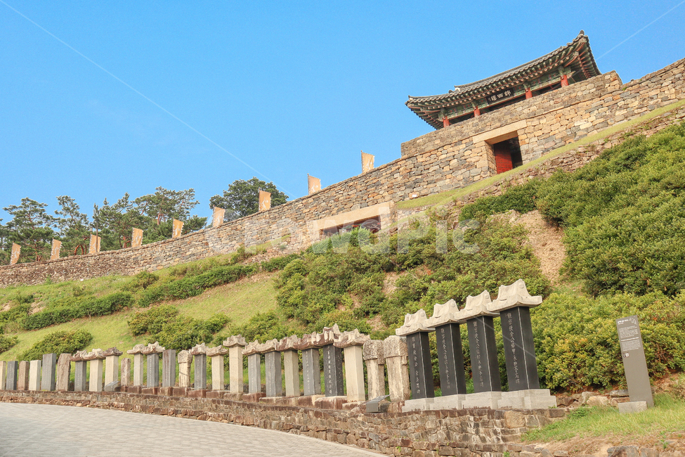 공산성,도시,사찰,산,정자,풀,초록,백제역사