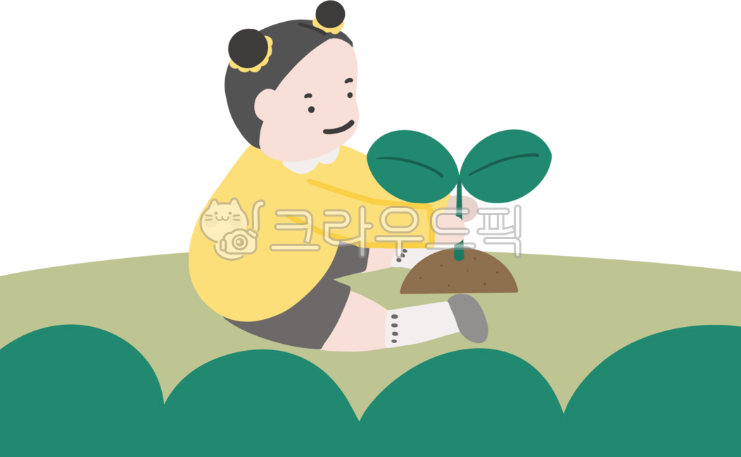식목일,새싹,식목일그림,식목일어린이,어린이,나무,나무심기,환경보호,언덕,풀