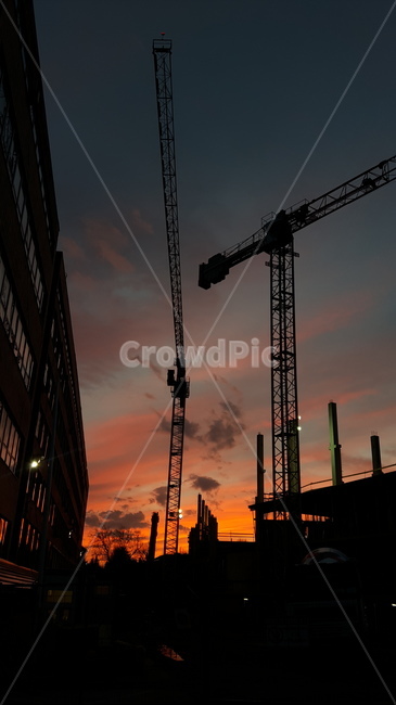 공사장,공사,작업장,타워크레인,일몰,work,construction,sunset,towercrane,하늘,풍경,sky