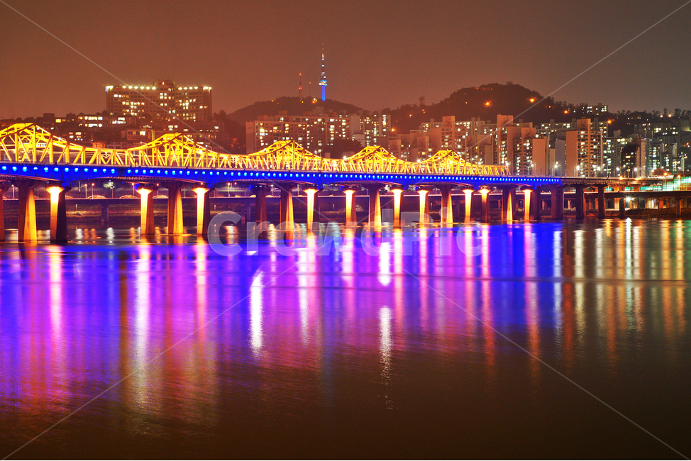 동호대교,한강다리,병용교량,한강야경,트러스교,야경,밤,풍경,nightscape,night,landscape,도시,city,한국도시풍경,한국도시경관,korea cityscape,waterfront,워터 프론트,water,물,port,포트,dock,독,pier,교각