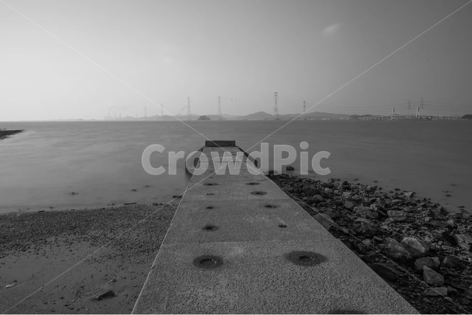 바다,시설,바닷물,접안,포구,장노출,콘크리트,접안시설,자연,풍경,nature,landscape,흑백,모노톤,monochrome,black and white,water,물,waterfront,워터 프론트,pier,교각,port,포트