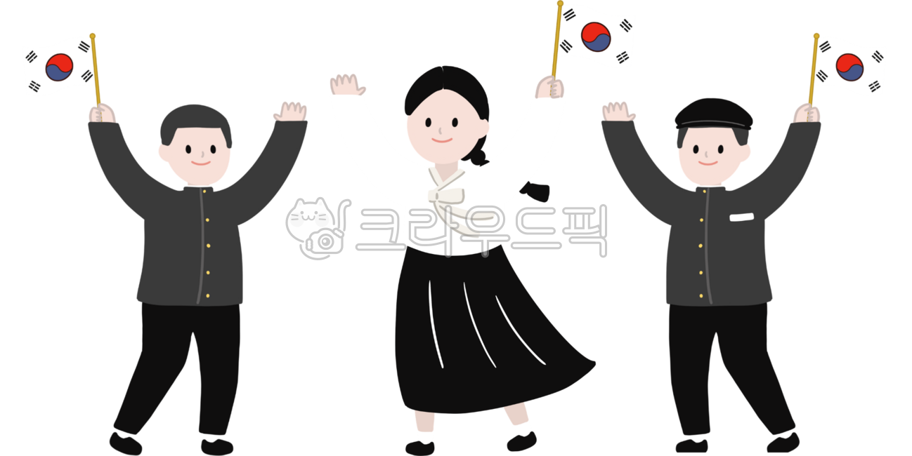 Independence movement,March 1st,Taegeukgi,people,Yu Gwan-sun,Yu Gwan-sun martyr,cheers,girl,Hanbok,Korea,independence,cheers,Liberation Day illustration,Liberation Day,Korean independence,student