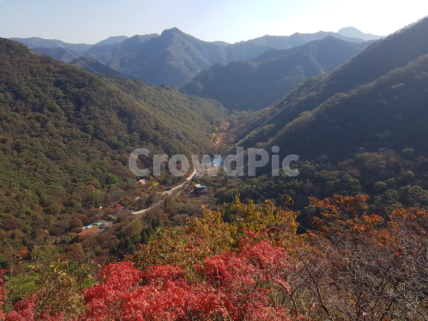단풍,산,호수,계곡,풍경,정자,능선,가을,가을산