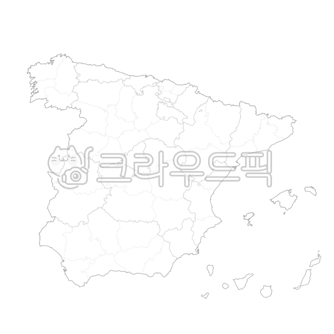 유럽,남유럽,이베리아,스페인,마드리드,국가,지도,행정구역,행정구역지도,백지도,흰색,map