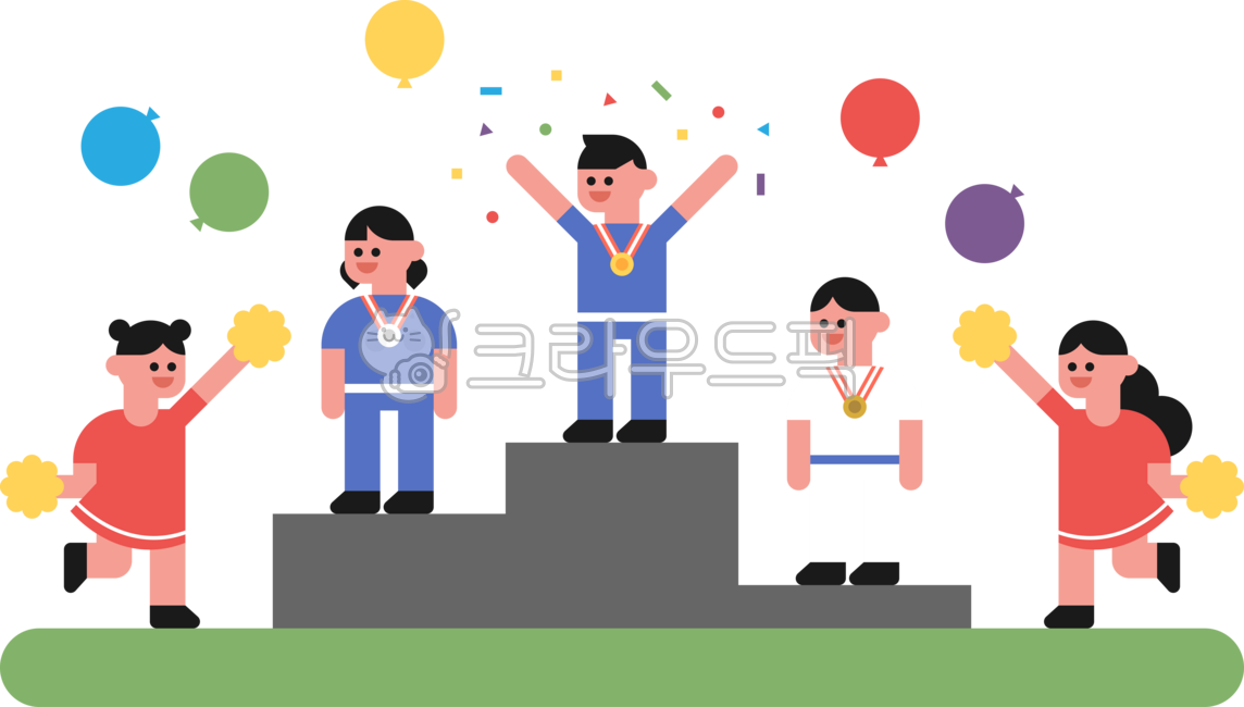 심플,단순한,일러스트레이션,운동회,아이들,학교,운동,체육대화,귀여운,응원,우승,메달,포디움