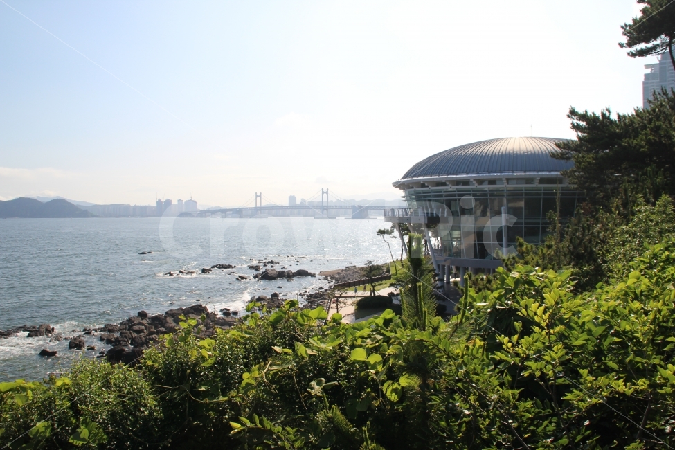 부산,동백섬,바다,낮,시원함,도시,풍경,city,landscape,랜드마크,landmark,tourist attraction,architecture,건축물,building,건물,planetarium,별자리 투영기,dome,둥근 천장
