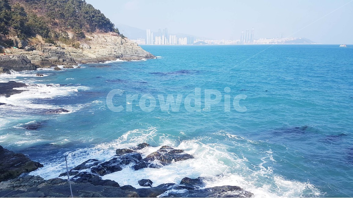 바다,바닷가,파도,해안가,수평선,자연,풍경,절경,해안도로,하늘,절벽,해안절벽,나무,윤슬,물거품,부산,이기대,해파랑길,겨울바다,파란색,바위,자연,풍경,nature,landscape,promontory,곶,outdoors,옥외,sea,ocean,대양,water,물