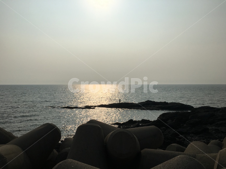 서해,테트라포트,바다,낚시,노을,수평선,자연,풍경,nature,landscape