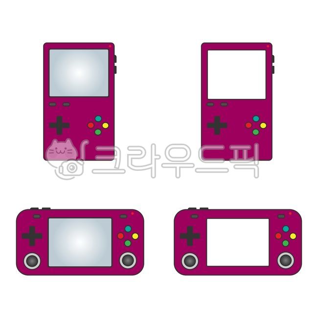 게임기,미니게임기,게임,전자기기,오락,휴대용게임기,화면,일러스트,소스,꾸미기,오브젝트