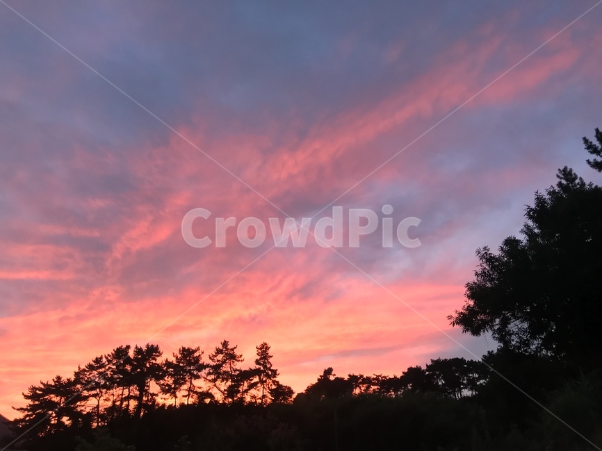 노을하늘,노을,자연,하늘,구름,저녁하늘,저녁,자연,풍경,nature,landscape,outdoors,옥외,dawn,새벽,red sky,붉은 하늘,sunset,일몰,sky,dusk,황혼