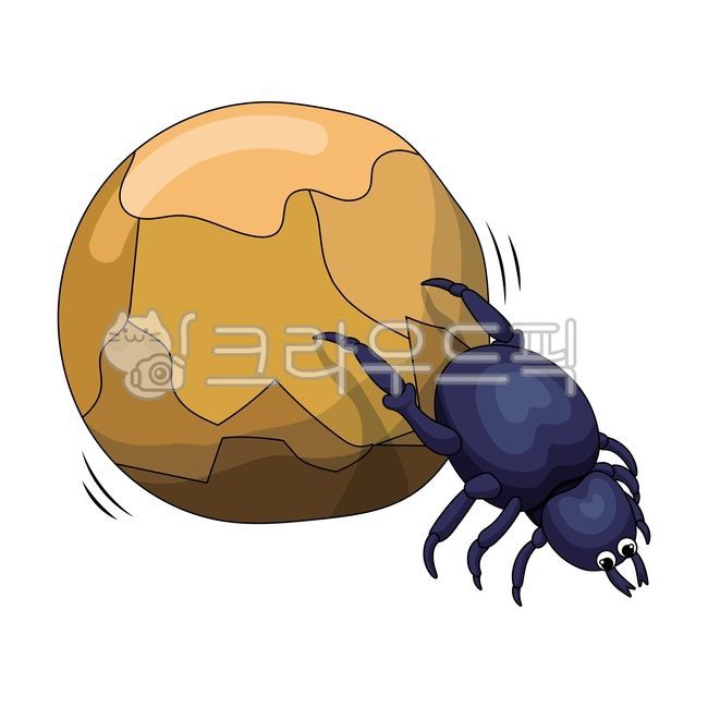 곤충,동물,벌레,쇠똥구리,소똥,뒤로,굴리는,버그,딱정벌레,벡터,일러스트,클립아트,디자인,그래픽,테마,귀여운
