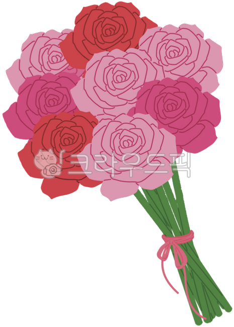 꽃다발,꽃,장미,장미꽃,장미다발,장미꽃다발,핑크장미,빨간장미,선물,기념일,이벤트,결혼기념일,꽃선물,장미묶음,리본장미,삽화,일러스트,꽃다발삽화,꽃다발그림