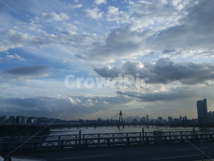 구름,한강,하늘,가을,저녁
