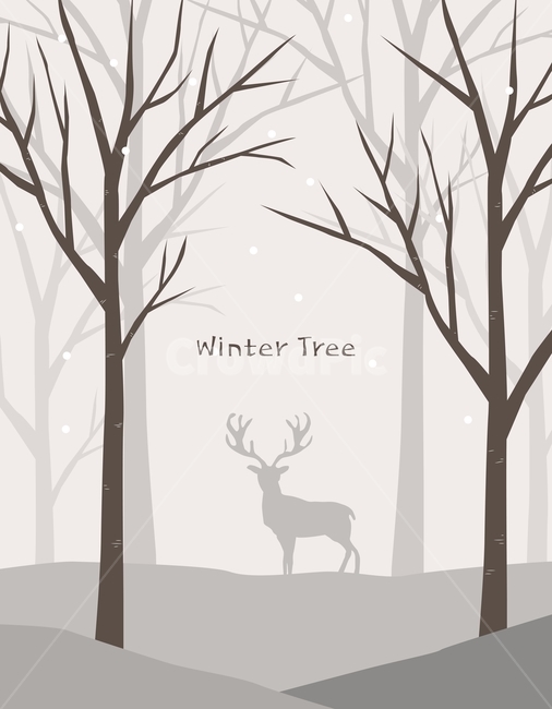 사슴,눈,나무,겨울,식물,가지,겨울,계절,winter,season,그래픽,일러스트레이션,graphic,illustration