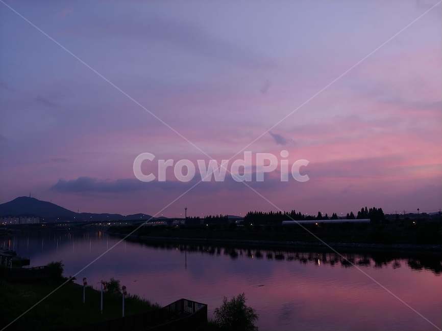 아라뱃길,노을,강,구름,풍경,하늘,핑크,저녁,자연,풍경,nature,landscape,색깔,색상,색채,색감,color sense,color sensitivity,feeling of color,outdoors,옥외,water,물