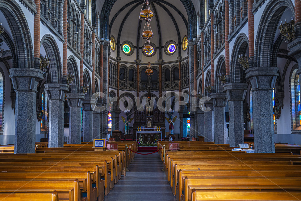 인테리어,interior,성당,전동성당,전주한옥마을,한옥마을,고대의,둥근천장,경건한,건물,탑,indoors,architecture,building,건축물,종교,경성,경성스타일,종교,신앙,religion,belief,faith
