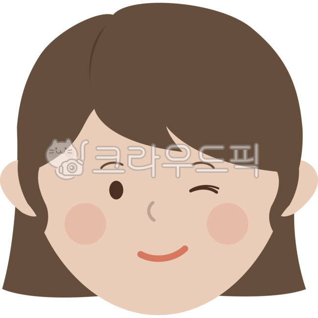 face image,face illustration,wink image,smile,woman face,head,face,smiling face,woman wink,person,wink,illustration,short hair