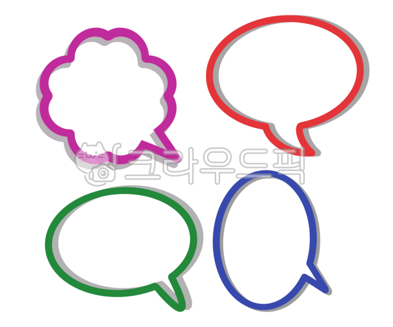 말풍선, textballoon, 말풍선셋트, png, 빨간말풍선, 사진,이미지,일러스트,캘리그라피 - nyong illust작가