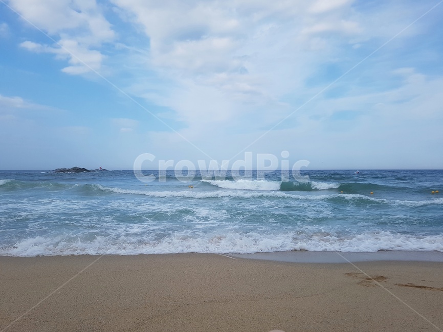 바다,수평선,하늘,해운대,해변,파도,여름