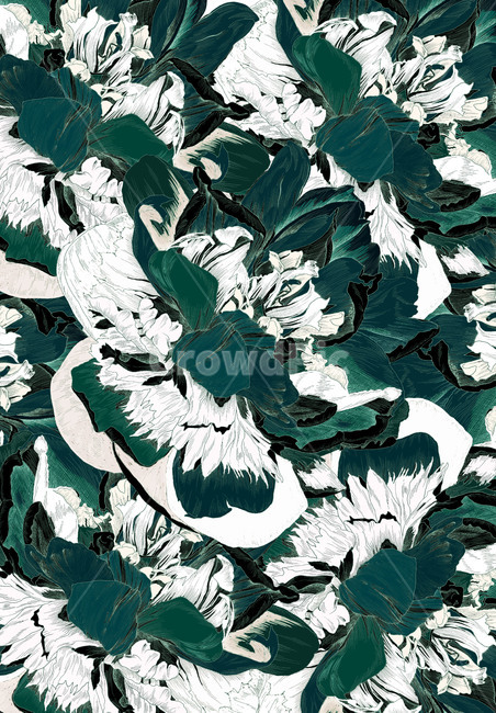 military,군,militaryuniform,군복,그린,flower,pattern,그래픽,일러스트레이션,graphic,illustration