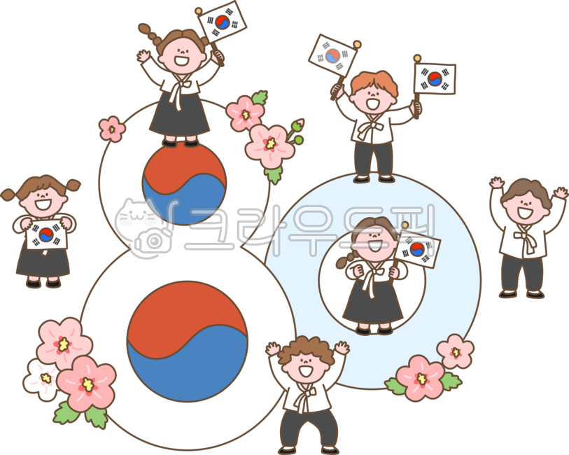 child,happy,character,cute,Taegeukgi,little,children,national day,hanbok,traditional clothing,Korea,boy,national flag