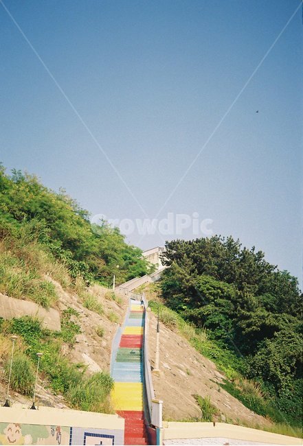 영도,부산,계단,풍경,무지개계단