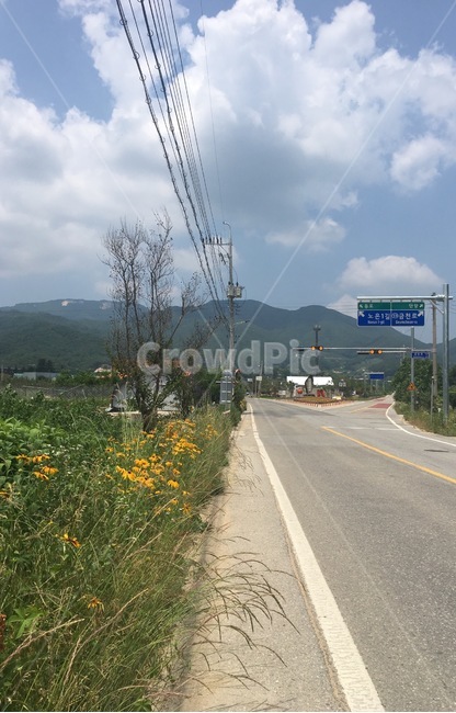 도로,시골풍경,길가,노은리,맑은날