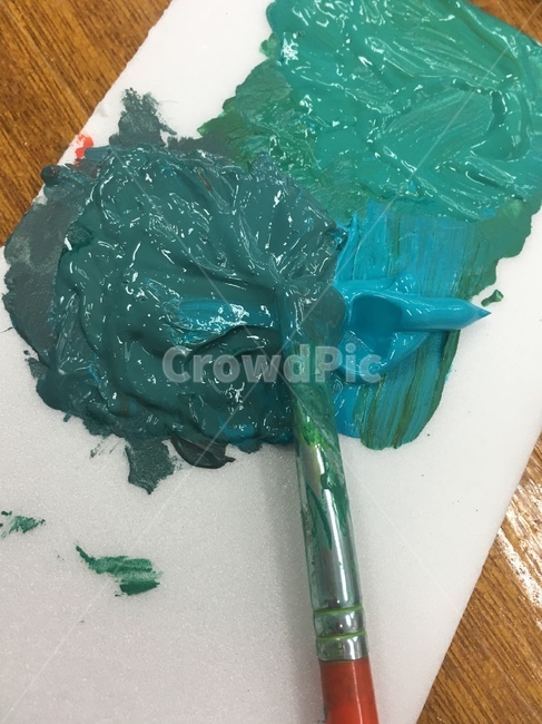 물감,초록색,청록색,질감,색감,예술,art