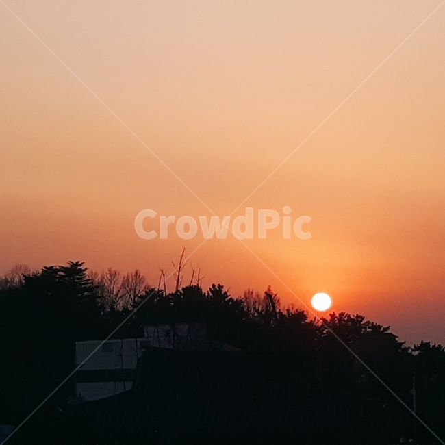 노을,해,산,자연,풍경