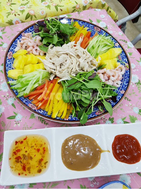 양장피,식사,소스,닭고기,오이,파프리카,새우,야채,파인애플,월남쌈,food,dish,음식,식재료,요리,food,cook,meal,dishes,food reserves