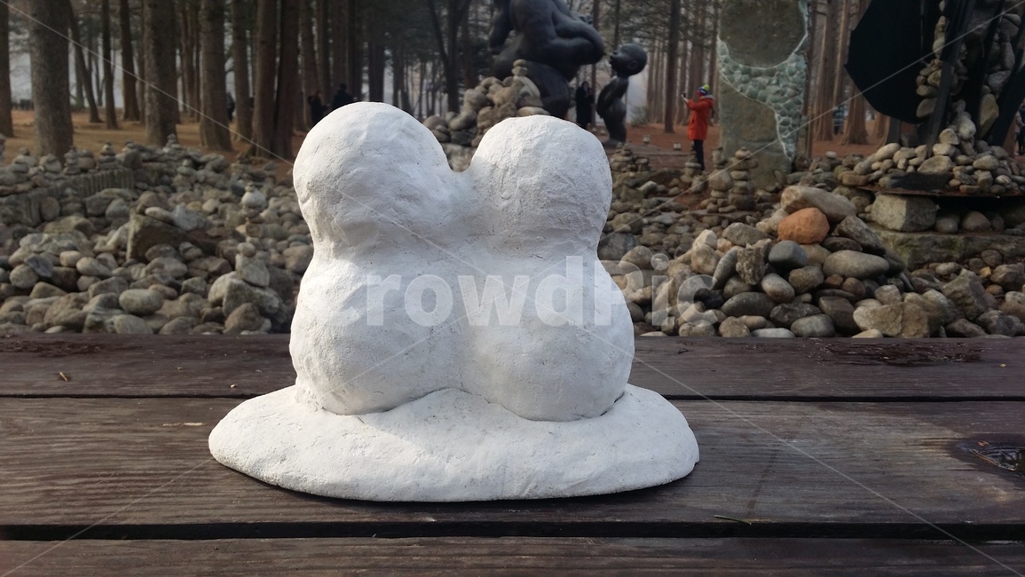 눈사람,커플,겨울,눈,흰색,자연,남이섬,옥외