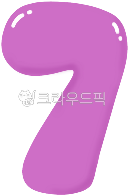 숫자, 풍선느낌, 파스텔, 7, 일곱, 사진,이미지,일러스트,캘리그라피 - jgy0520작가