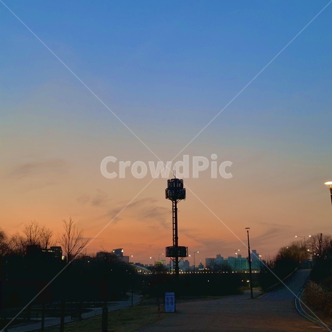 하늘,일몰,sunset,노을,공원