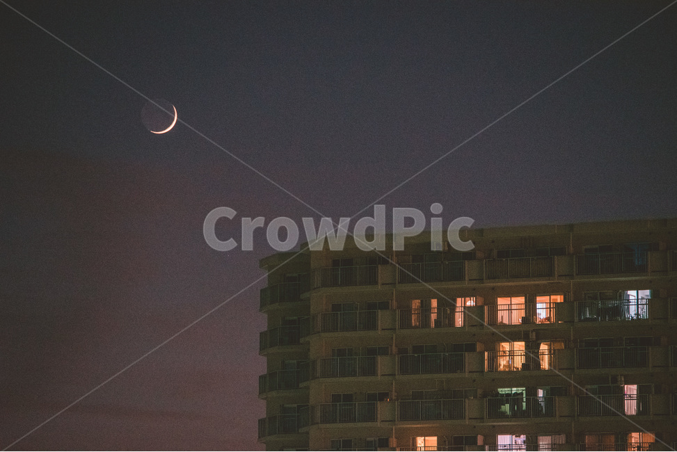 초승달,달,야경,하늘,저녁하늘,밤하늘,nature,자연,outdoors,야경,밤,풍경,nightscape,night,landscape,도시,city,한국도시풍경,한국도시경관,korea cityscape
