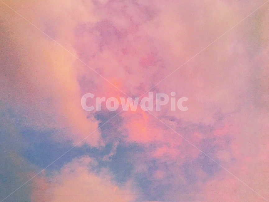 하늘,핑크,구름,감성,몽환