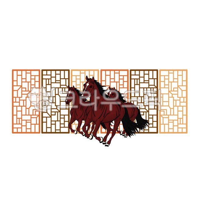 붉은말,말,손그림,일러스트,말일러스트,창살무늬,붉은말의해,병오년,2026년,2026