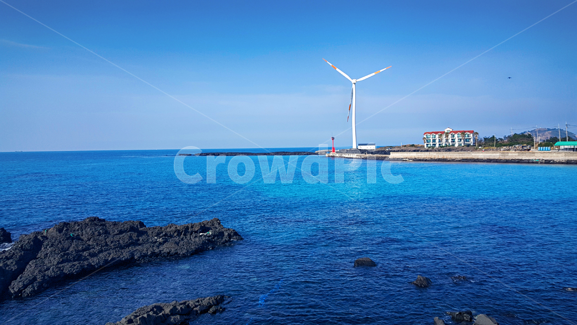 제주,월령리,바닷가,풍경,자연,옥외,water,물,waterfront,워터프론트,풍력발전기