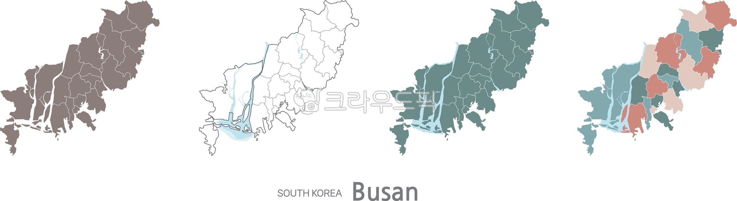 부산,부산행정구역,한반도,남한,행정구역,지도,한국지도,고용량,일러스트,부산시청,부산세부지도,여행