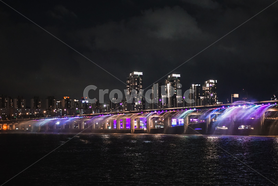 잠수교,야경,분수,한강,서울,야경,밤,풍경,nightscape,night,landscape,도시,city,한국도시풍경,한국도시경관,korea cityscape,watercraft,선박,vessel,용기,vehicle,차량,transportation,교통