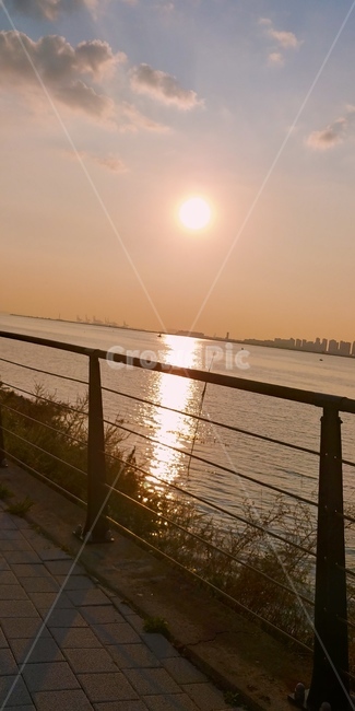 자연,빛,해빛,식물,물,바다,하늘,석양,황혼,일몰,풍경,노을,풀,light,sunlight,railing,난간,자연,풍경,nature,landscape,flare,플레어,햇빛