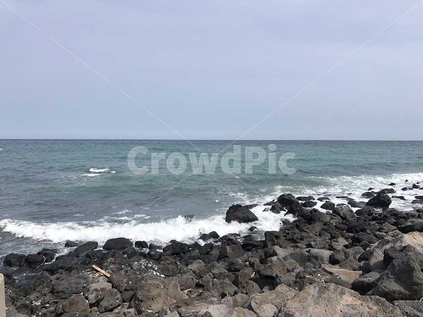 바다,제주도,제주도바다,애월,해안도로,파도,돌,수평선,바닷가