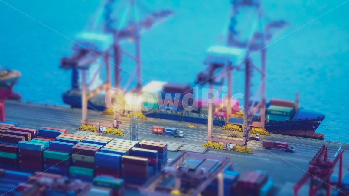 night view,container,Busan port,Busan night view,port,sea night view,miniature,ship