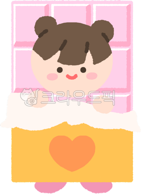 발렌타인데이,초콜릿,초콜렛,초코,간식,과자,디저트,음식,딸기맛,기념일,이벤트,유치원,어린이집,여자,아이,어린이,사람,인물,일러스트,캐릭터