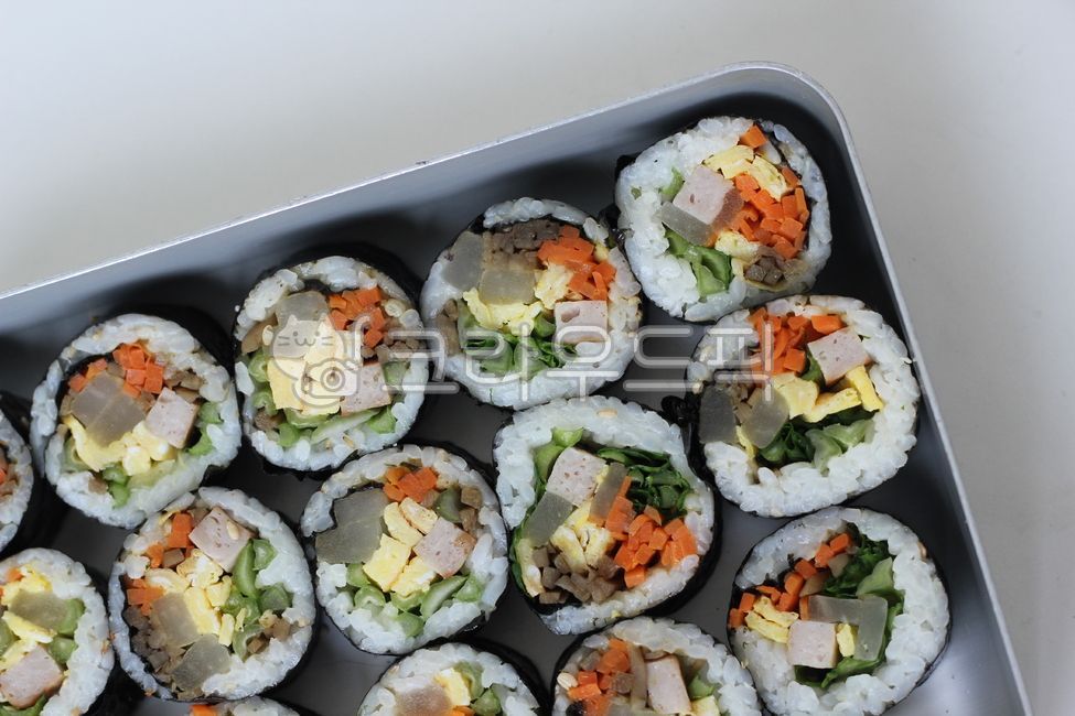 김밥, 김, 음식, 채소, 달걀, 사진,이미지,일러스트,캘리그라피 - joyfulharu작가