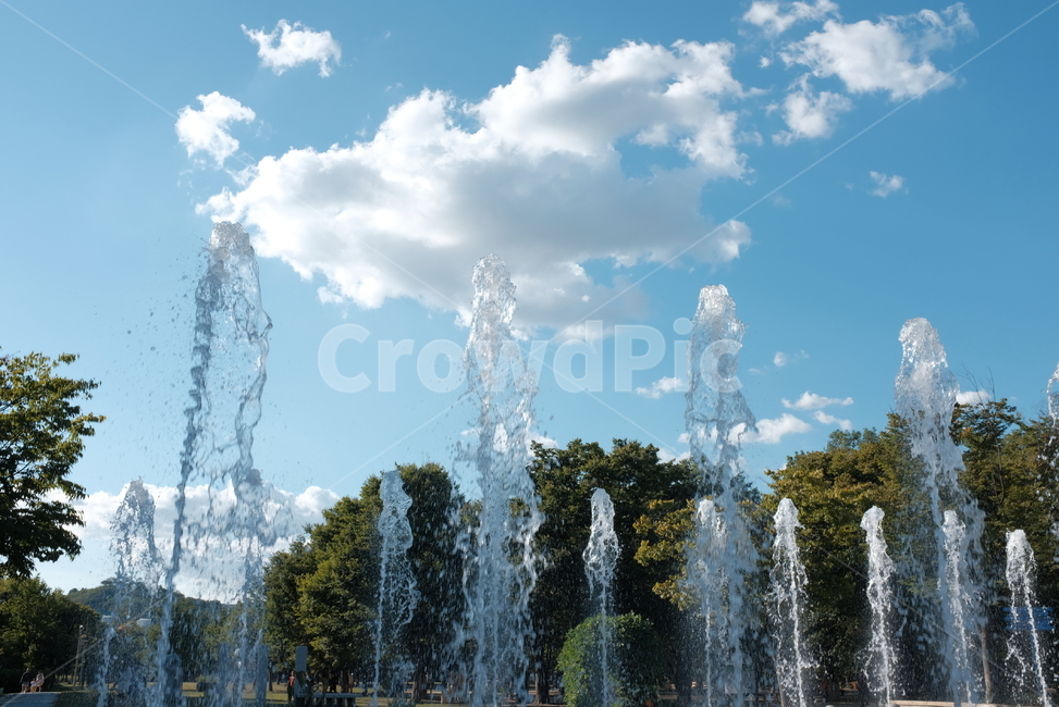 분수,물,물방울,하늘,구름,여름,계절,summer,season,water,fountain