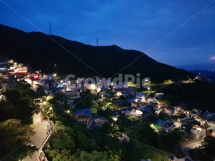 자연,야경,산속마을,불빛,풍경,야경,밤,풍경,nightscape,night,landscape