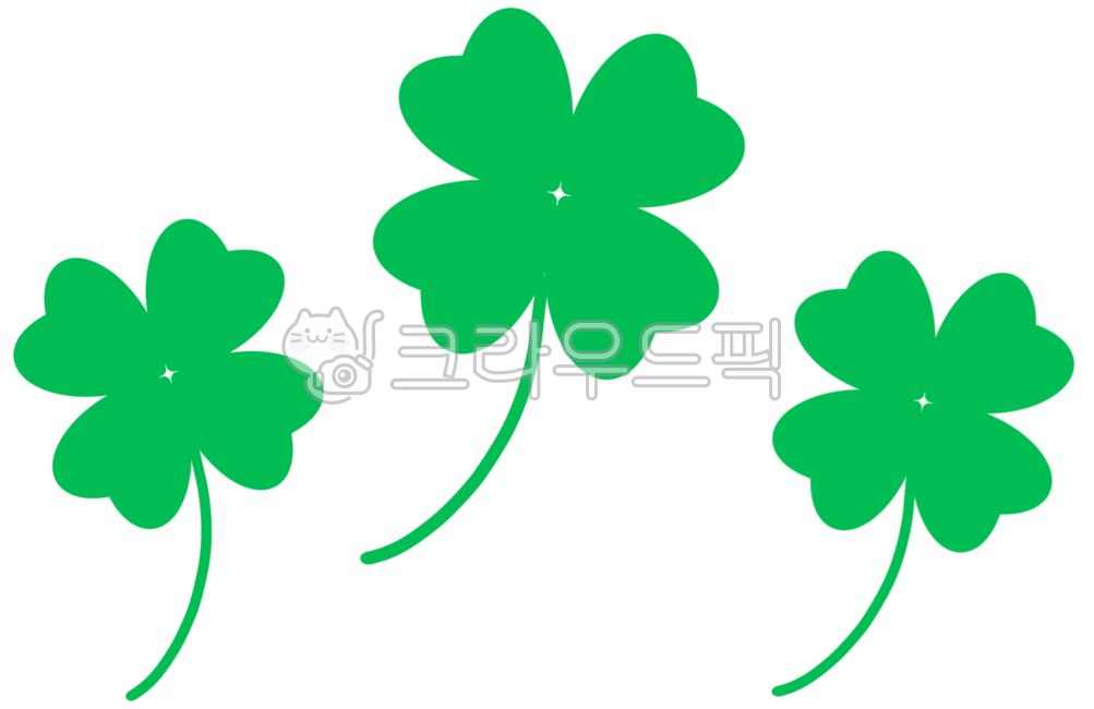 네잎클로버,클로버,행운,네잎클로버일러스트,풀,클로버그림