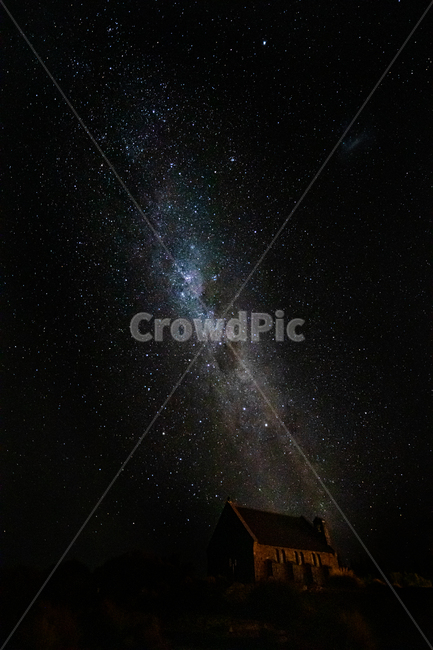 New Zealand,night view,milkyway,Milky Way,Lake Tekapo