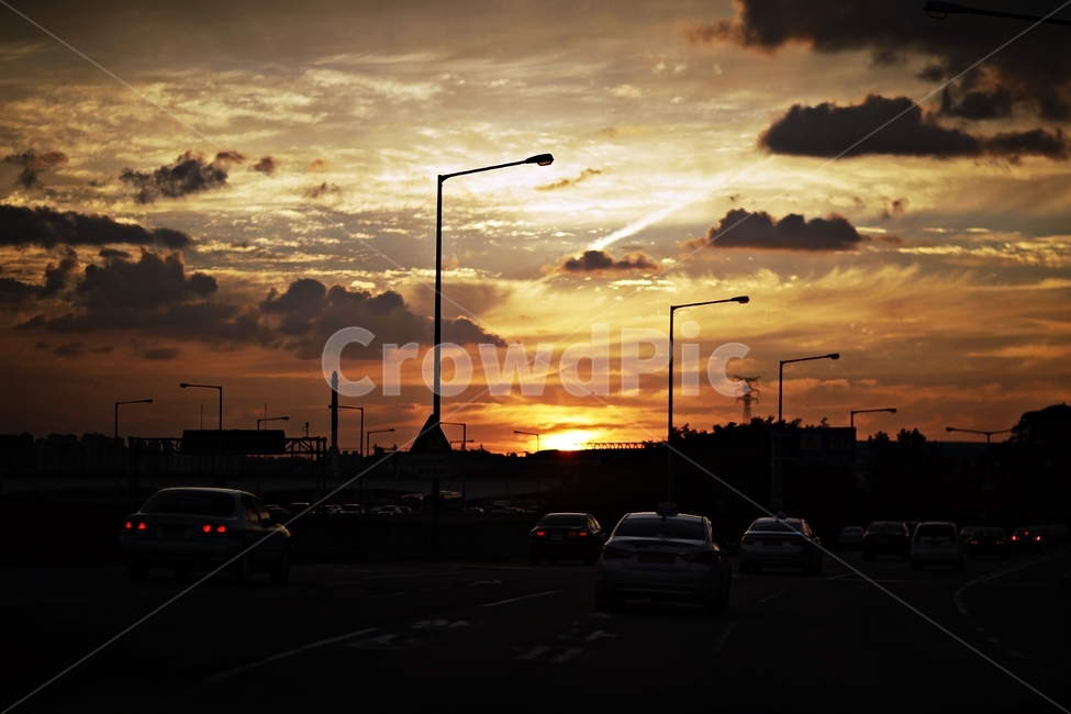 sunset,석양,퇴근길,도로,풍경사진,교통,교통수단,traffic,transportation